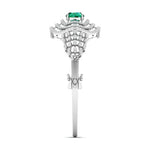Halo Emerald Diamond Bangle