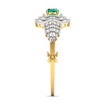 Halo Emerald Diamond Bangle