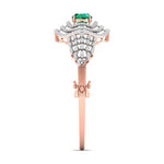 Halo Emerald Diamond Bangle