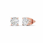5 Carat Each Round Diamonds Solitaire Studs