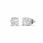5 Carat Each Round Diamonds Solitaire Studs