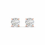 5 Carat Each Round Diamonds Solitaire Studs