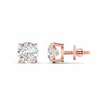 5 Carat Each Round Diamonds Solitaire Studs