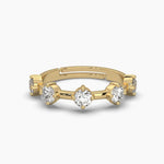5 Round Cut Diamond Adjustable Ring