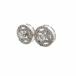 50 Pointers Each Round Diamonds Cluster Earrings