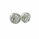 50 Pointers Each Round Diamonds Cluster Earrings
