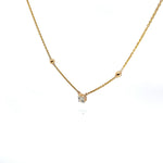 50 Pointers Round Cut Diamond Solitaire Chain Pendant