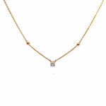 50 Pointers Round Cut Diamond Solitaire Chain Pendant