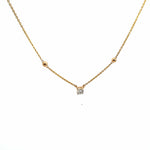 50 Pointers Round Cut Diamond Solitaire Chain Pendant