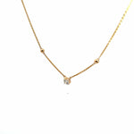 50 Pointers Round Cut Diamond Solitaire Chain Pendant