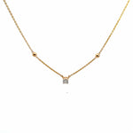 50 Pointers Round Cut Diamond Solitaire Chain Pendant