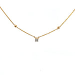 50 Pointers Round Cut Diamond Solitaire Chain Pendant