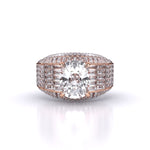 6 Carat Solitaire Cushion Diamond Ring
