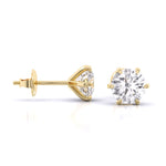 1 Carat Each Solitaire Studs Earrings
