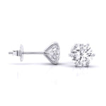 3 Carat Each Solitaire Earrings