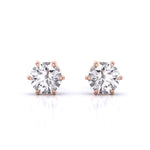 3 Carat Each Solitaire Earrings