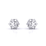 3 Carat Each Solitaire Earrings