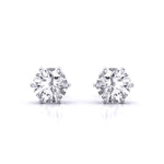 1 Carat Each Solitaire Studs Earrings