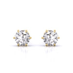 3 Carat Each Solitaire Earrings