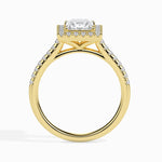 1 Carat Princess Solitaire Diamond Halo Ring