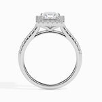 1 Carat Princess Solitaire Diamond Halo Ring