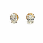 6 Carat Oval Diamond Earrings