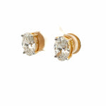 6 Carat Oval Diamond Earrings