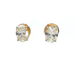 6 Carat Oval Diamond Earrings