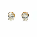 6 Carat Oval Diamond Earrings