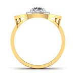 80 Pointers Center Solitaire Halo Ring