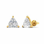 80 Pointers Each Trillion Cut Diamonds Studs Earrings