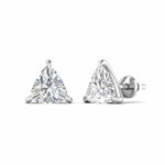 80 Pointers Each Trillion Cut Diamonds Studs Earrings