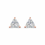 80 Pointers Each Trillion Cut Diamonds Studs Earrings
