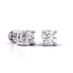 0.8 Carat Each Round Diamonds Studs