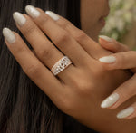 Abstract Cluster Diamond Ring