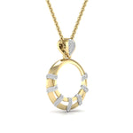 Minimalist Lab Diamond Circle Pendant