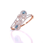 Sparkling Aqua & Diamond Royal Bangle