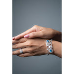 Sparkling Aqua & Diamond Royal Bangle