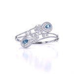 Sparkling Aqua & Diamond Royal Bangle