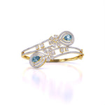 Sparkling Aqua & Diamond Royal Bangle