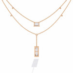 Baguette and Square Diamond Necklace