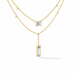 Baguette and Square Diamond Necklace