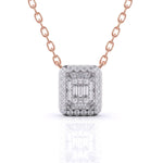 Baguette Diamond Pave Setting Pendant