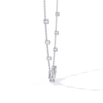 Baguette Diamond Station Necklace