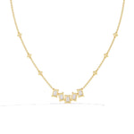 Baguette Diamond Station Necklace