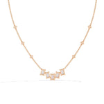 Baguette Diamond Station Necklace