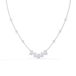 Baguette Diamond Station Necklace