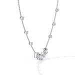 Baguette Diamond Station Necklace