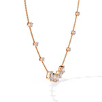Baguette Diamond Station Necklace