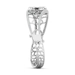 Pave Diamond Floral Bangle